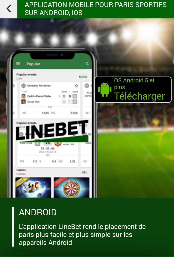 S'inscrire sur Linebet